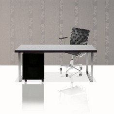 Schreibtisch PRINCETON Schwarz 180cm