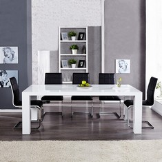 Esstisch YORK High Gloss Wei� 200cm