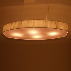 H�ngelampe LOOP Wei� Ellipse 120cm