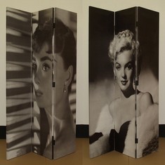 Paravent DIVA Audrey Hepburn & Marilyn Monroe