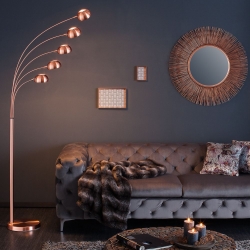 Stehlampe TULIPA Chrom mit Dimmer 185cm