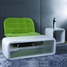 Couchtisch CUBUS Wei� Hochglanz 120cm