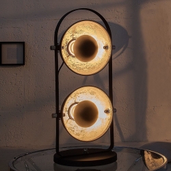 Retro Tischlampe MIMI Rot 35cm