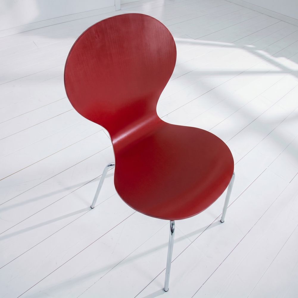 Designklassiker Stuhl JACOBSEN Rot stapelbar - 7