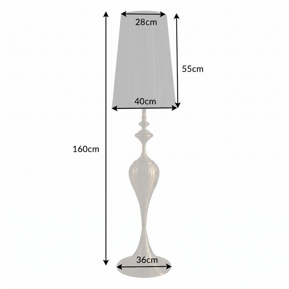 Stehlampe SCARLET Schwarz mit Standfuß aus Gold glänzendem Metall 160cm - 7