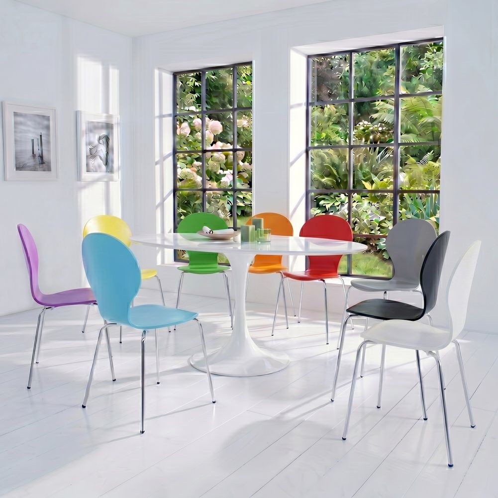 Designklassiker Stuhl JACOBSEN Blau stapelbar - 8