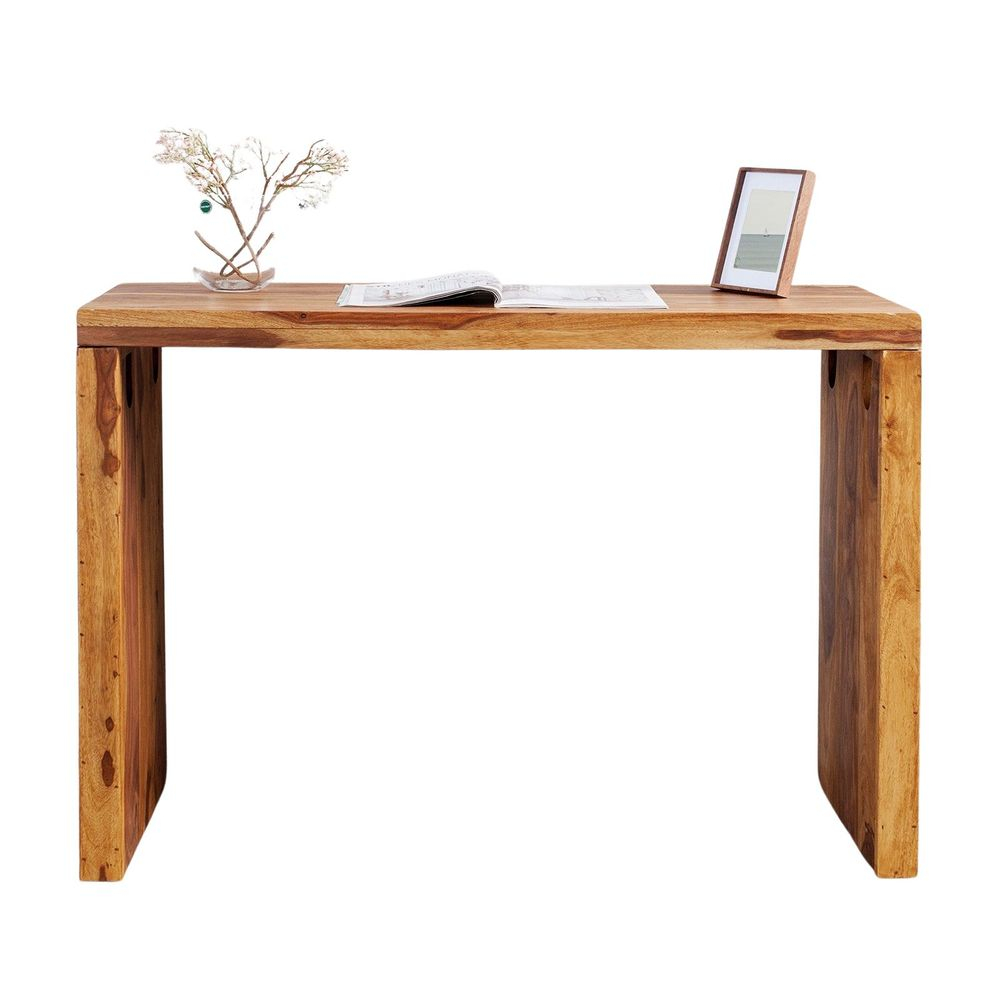 Schreibtisch SATNA Sheesham massiv Holz 100cm x 40cm - 6