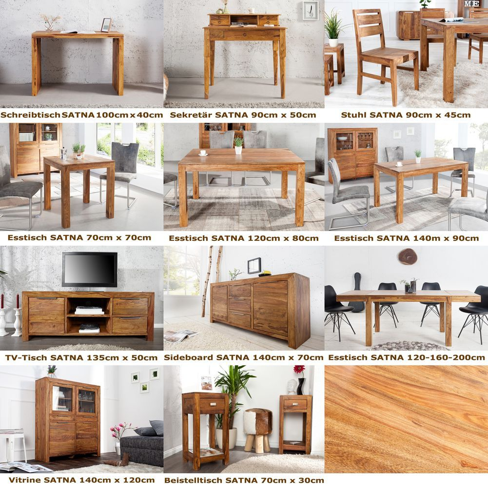 Sekretär & Schreibtisch SATNA Sheesham massiv Holz 90cm x 50cm - 9