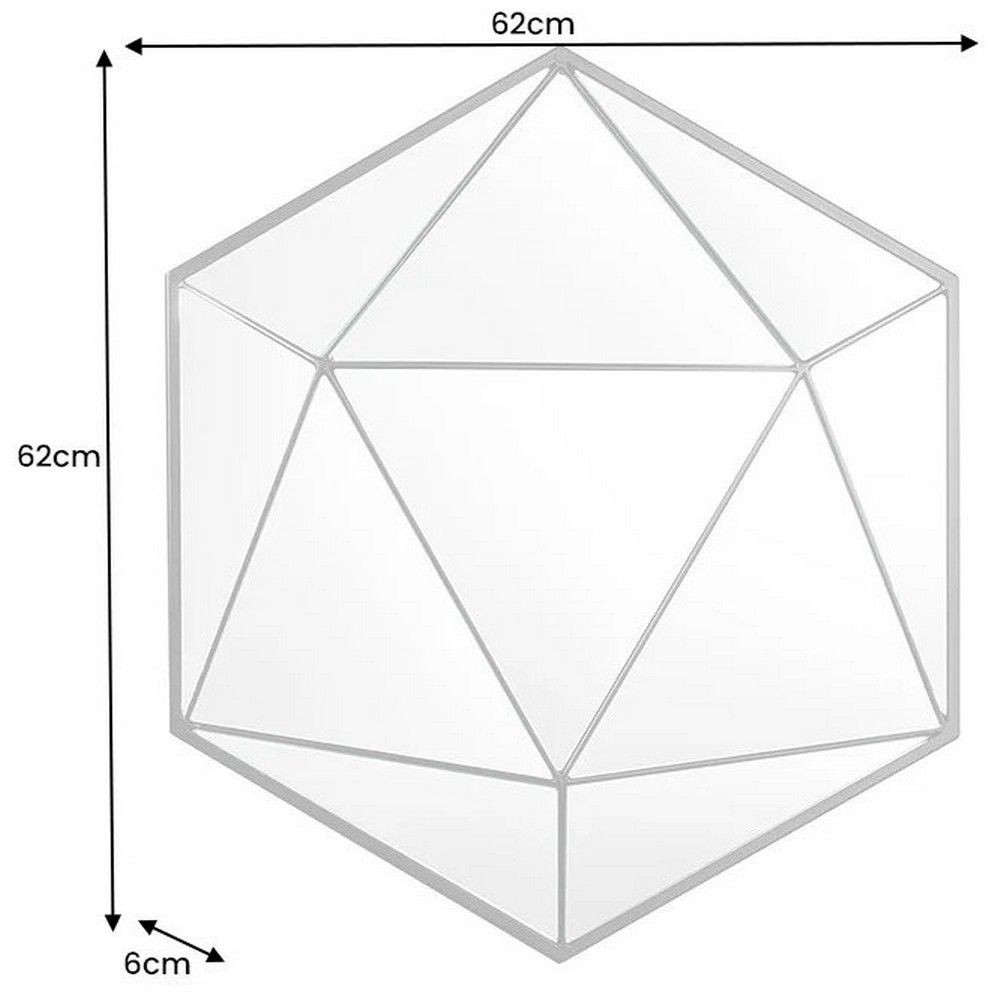 Retro Design Wandspiegel DIAMANT Schwarz aus filigranem Eisengeflecht handgefertigt 62cm Ø - 11