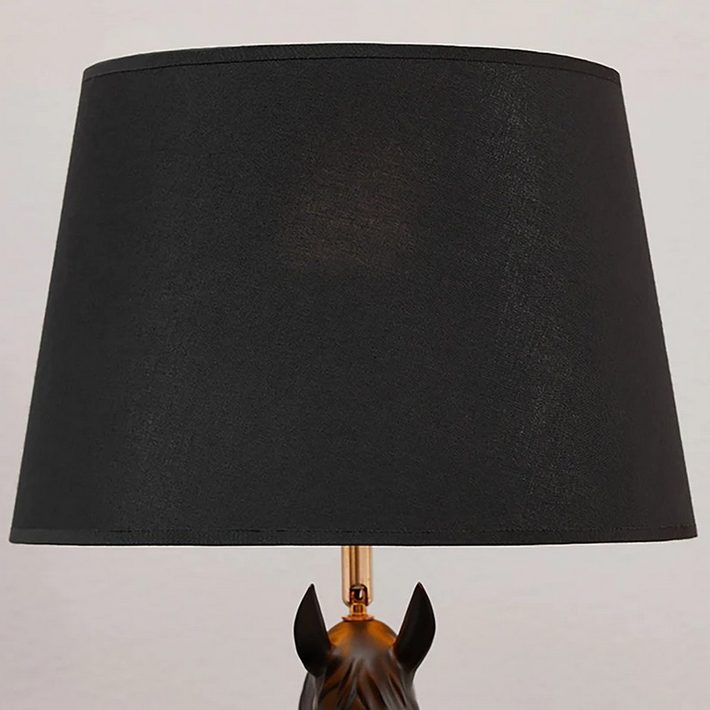 Imposante Tischlampe Pferd MUSTANG Schwarz 75cm - 6