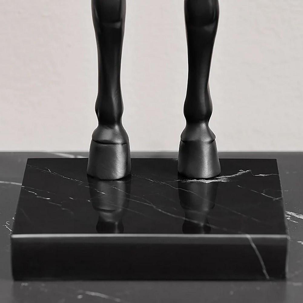 Imposante Tischlampe Pferd MUSTANG Schwarz 75cm - 8