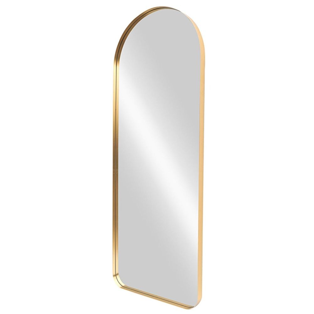 Zeitlos eleganter Wandspiegel AURA Gold Aluminium Rundbogen 160cm x 60cm - 5