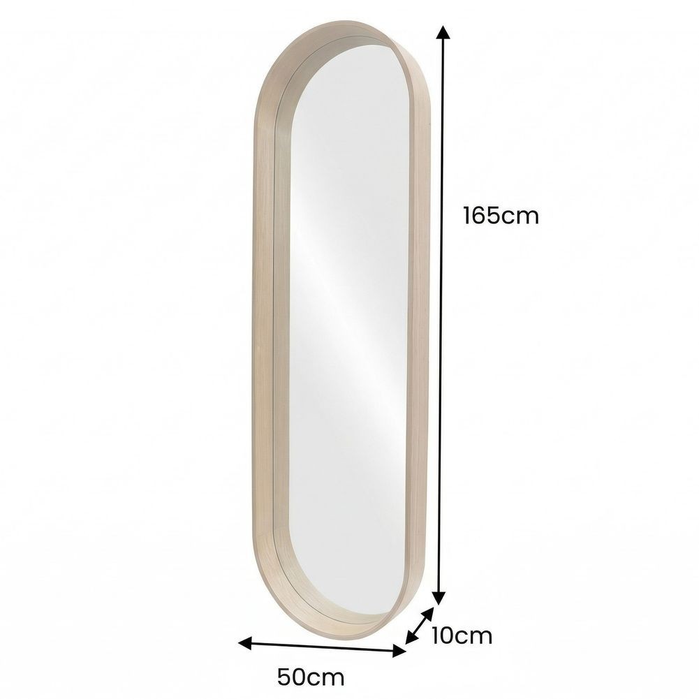 Zeitlos eleganter Wandspiegel FINA Walnuß Oval 165cm - 8