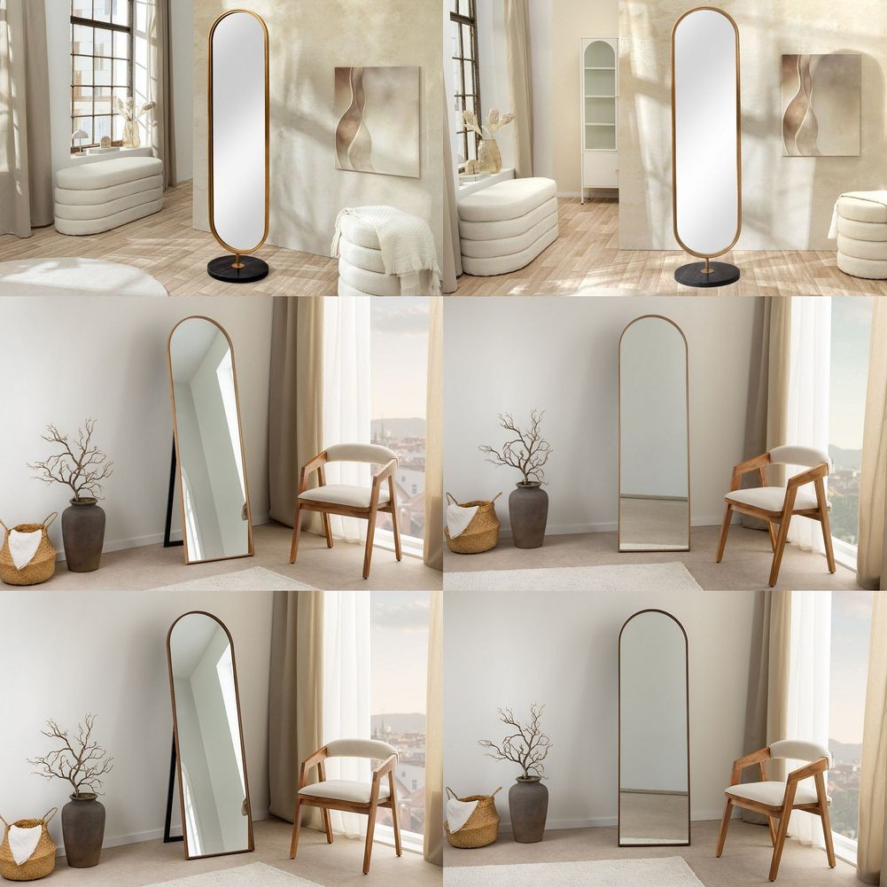 Standspiegel IMPERIA Eiche Rundbogen Fenteroptik 165cm - 9