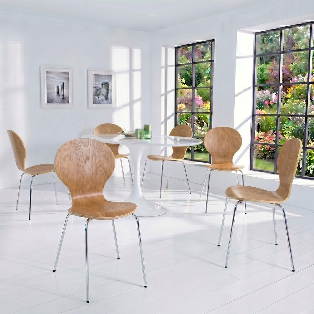 Designklassiker Stuhl JACOBSEN Eiche Echtholzfurnier stapelbar - 6