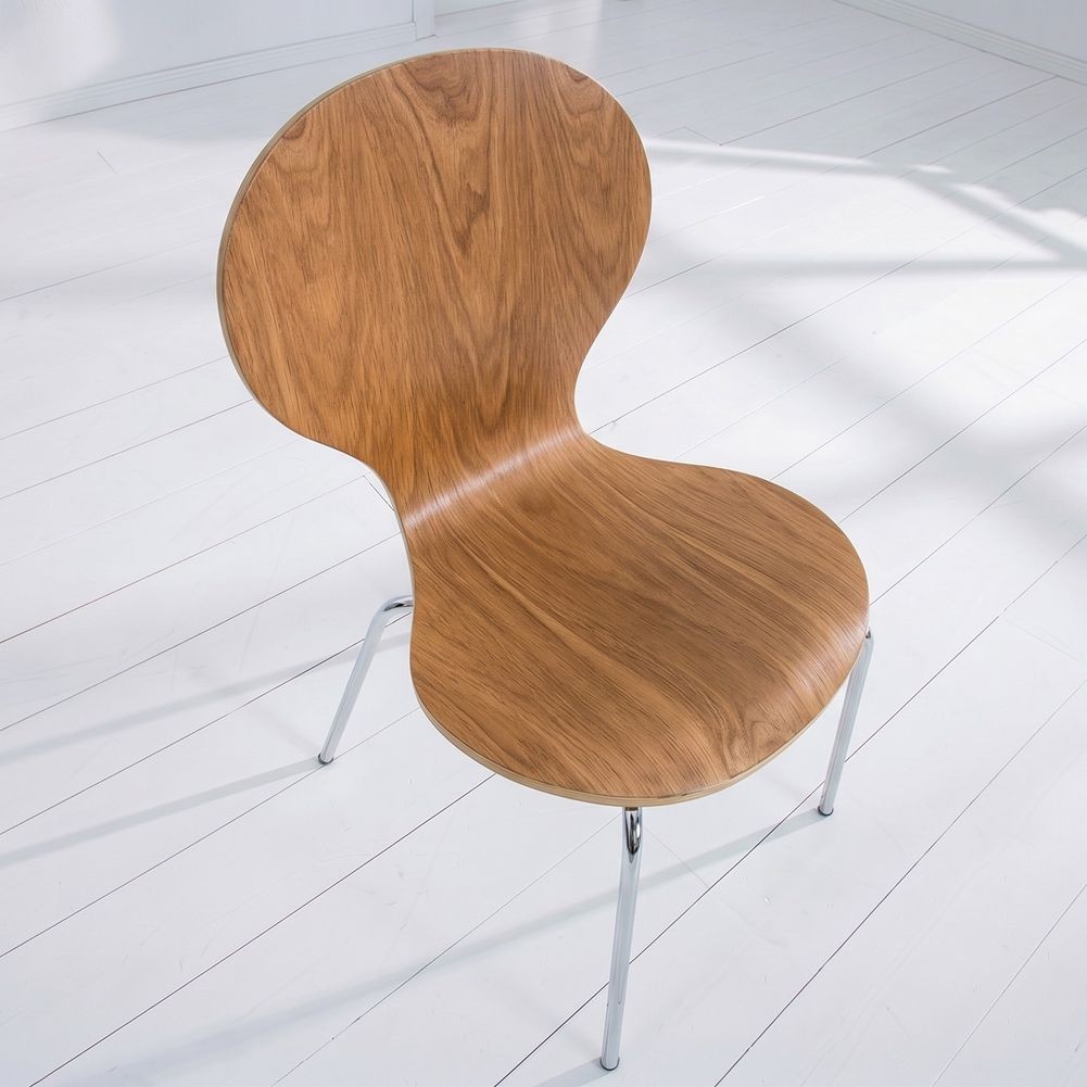 Designklassiker Stuhl JACOBSEN Eiche Echtholzfurnier stapelbar - 7